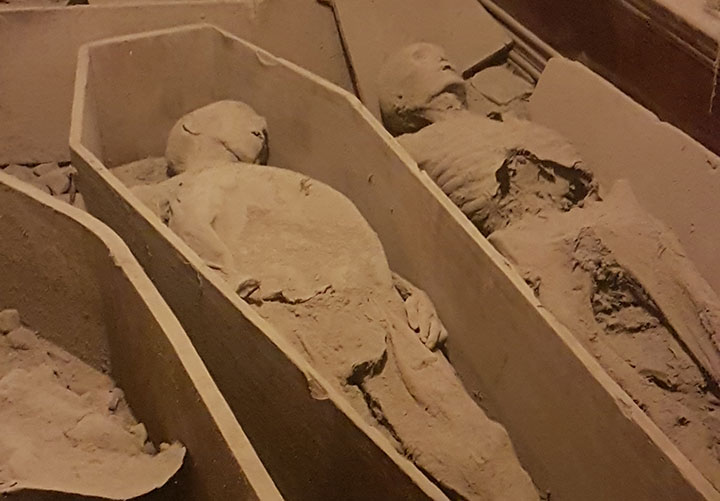 The crypt of St Michan’s Church in Dublin, Ireland, pictured on Sept. 19, 2018.