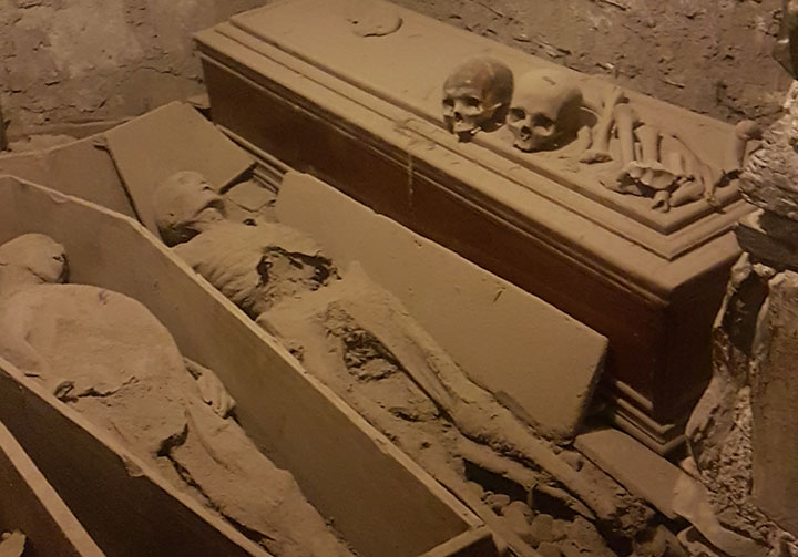 The crypt of St Michan’s Church in Dublin, Ireland, pictured on Sept. 19, 2018.