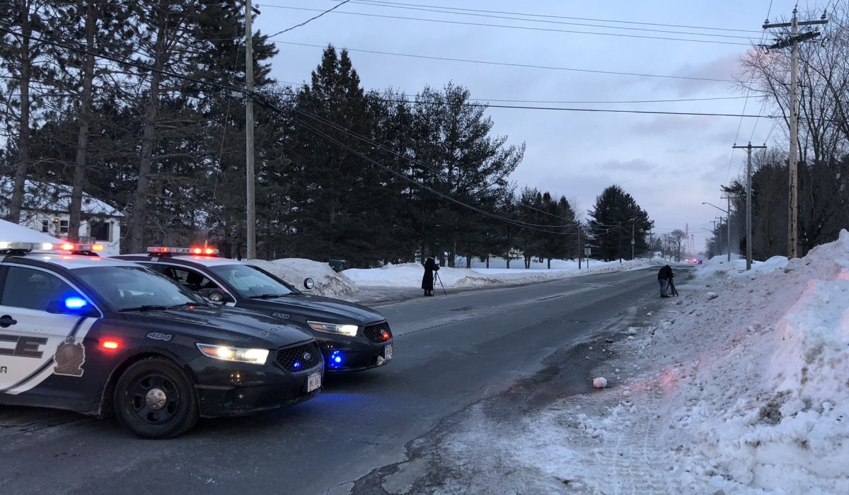 Police say officers along with members of the Fredericton Fire Department and Ambulance New Brunswick are at the scene of the crash in the 1100-block of Riverside Drive.