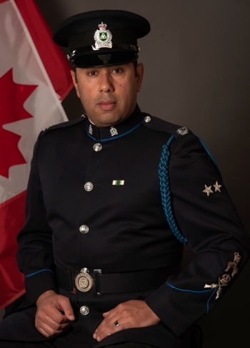 Delta Police Acting Sgt. John Jasmins, one of two victims of Wednesday\’s stabbing.