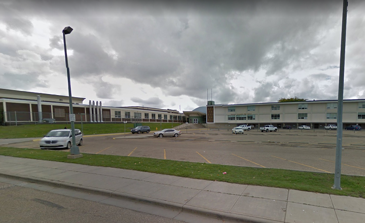 Ecole Camrose Composite High School is seen in this Google Maps screenshot.
