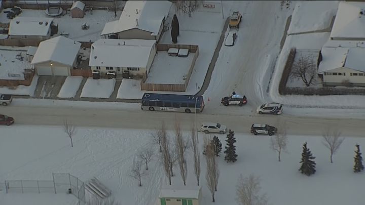 Following the discovery of a potentially explosive device on Tuesday, Edmonton police closed off a large portion of 159 Street between 96 Avenue and 97 Avenue.