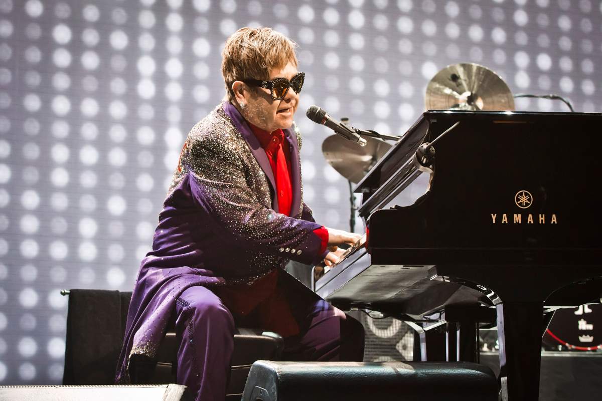 Elton John performs live on stage during a concert at the Mercedes-Benz Arena on July 7, 2017, in Berlin, Germany.