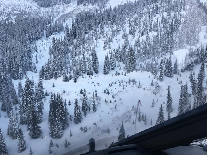A stranded snowmobiler was rescued from the Harvey Pass area on Monday morning.