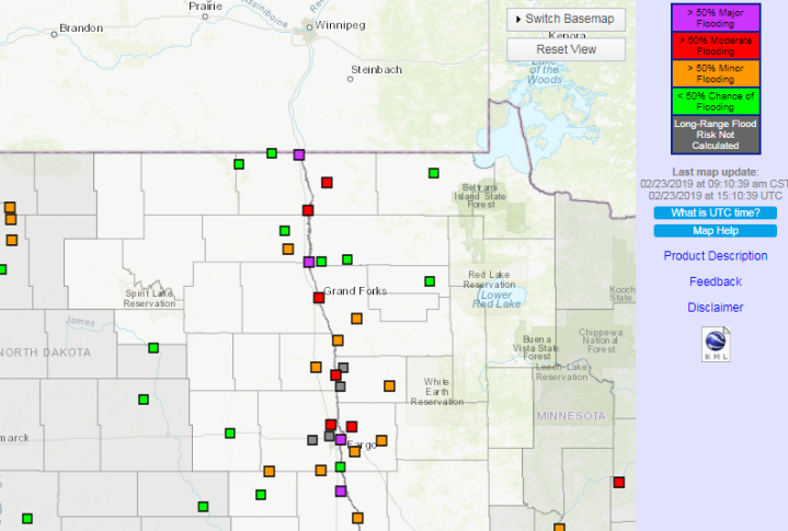 Forecasters predict moderate to major flood for Fargo; Manitoba ...