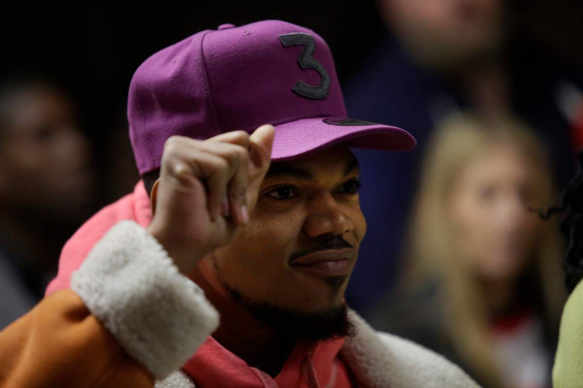 Chance The Rapper attends a news conference at City Hall on Tuesday, Oct. 16, 2018 in Chicago, Ill.