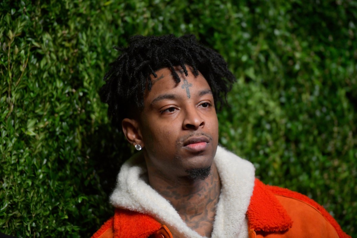21 Savage attends the CFDA / Vogue Fashion Fund 15th Anniversary Event at Brooklyn Navy Yard on November 5, 2018 in Brooklyn, New York.