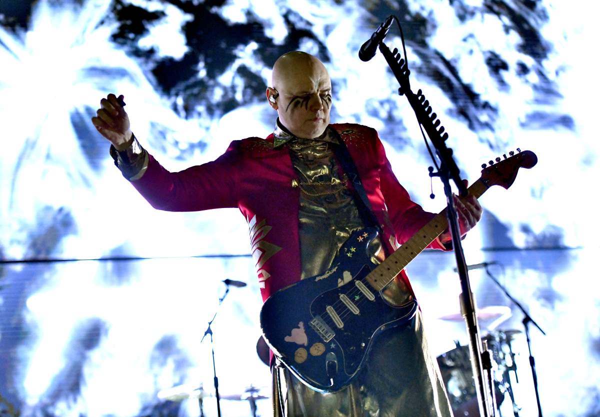 Billy Corgan of Smashing Pumpkins performs onstage at the KROQ Absolut Almost Acoustic Christmas at The Forum on Dec. 8, 2018 in Inglewood, Calif.
