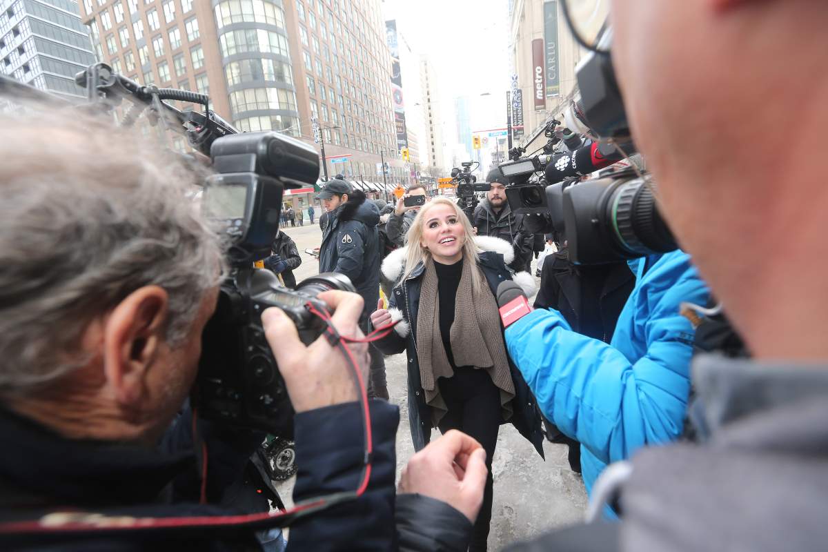 Marcella Zoia, 19, the alleged chair thrower leaves College Park courts on bail.