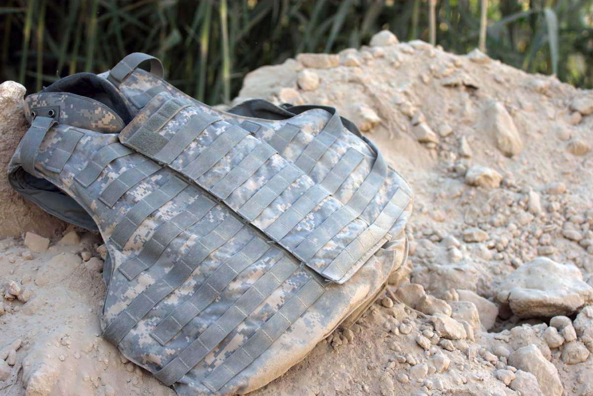 A U.S. Government-Issue bulletproof vest pictured in this undated file photo.