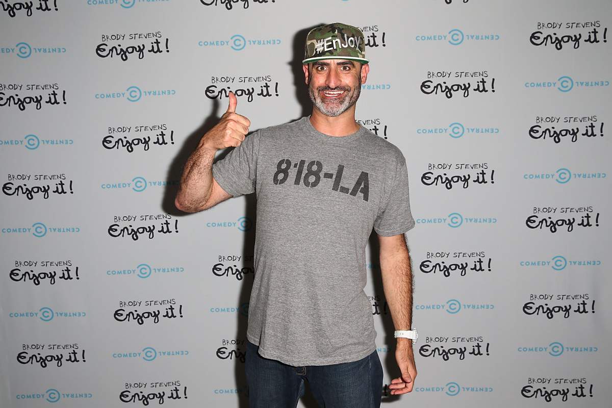 Brody Stevens arrives at the ‘Brody Stevens: Enjoy It!’ Premiere Party at Smogshoppe on Nov. 21, 2013, in Los Angeles, California. (Photo by Joe Scarnici/Getty Images for Comedy Central)