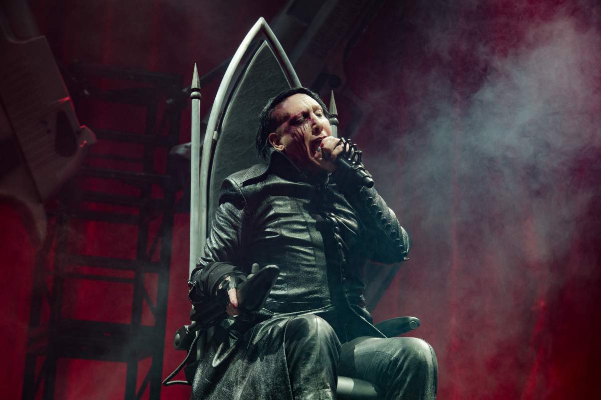 Marilyn Manson performs at AccorHotels Arena on Nov. 27, 2017, in Paris, France.