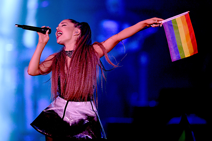 Ariana Grande performs onstage during the 2018 iHeartRadio Wango Tango.