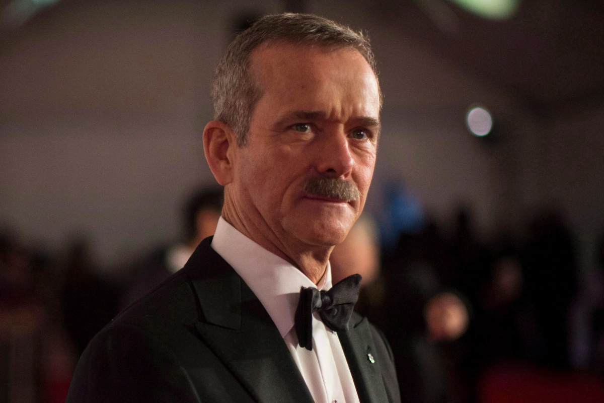 Chris Hadfield stands on the red carpet as he Is inducted into 2018 Canada Walk of Fame during a press red carpet event in Toronto on Saturday Dec. 1, 2018.