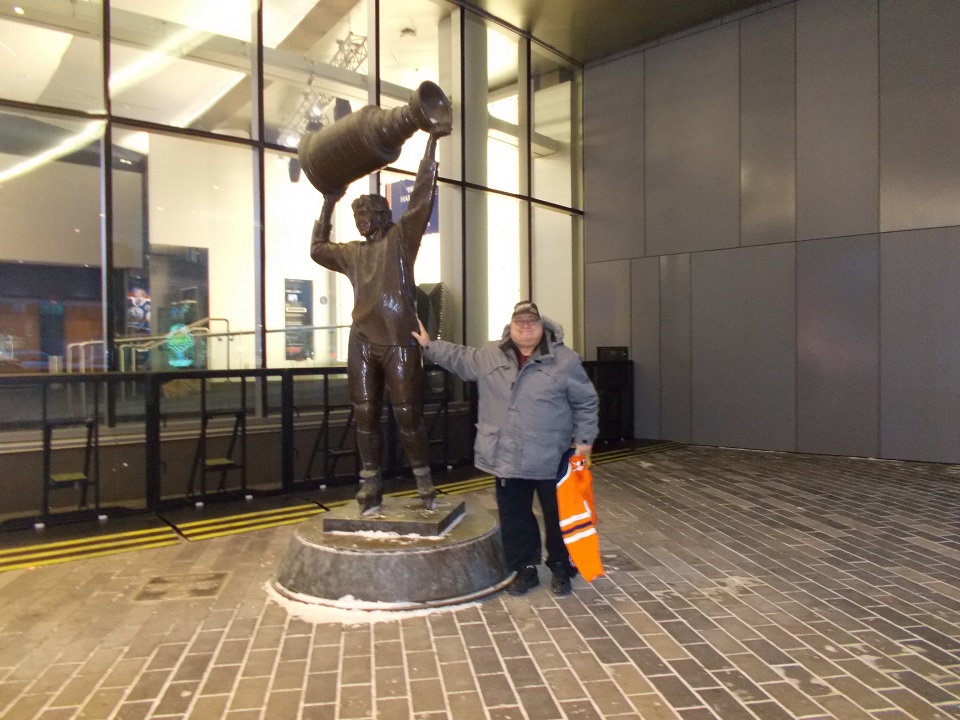 George Mestinsek outside of Rogers Place