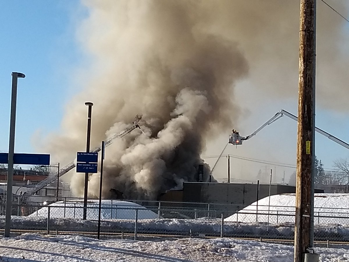 The fire started early Monday afternoon.