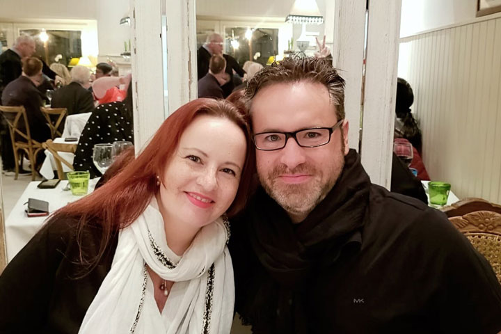 Jillianne Code with her husband. Code has had two heart transplants and worries about cognitive decline.