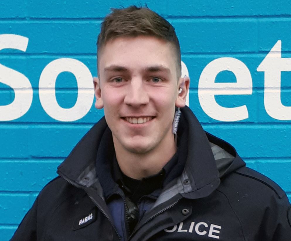 A photo of Const. Josh Harms has been provided by the Metro Vancouver Transit Police.