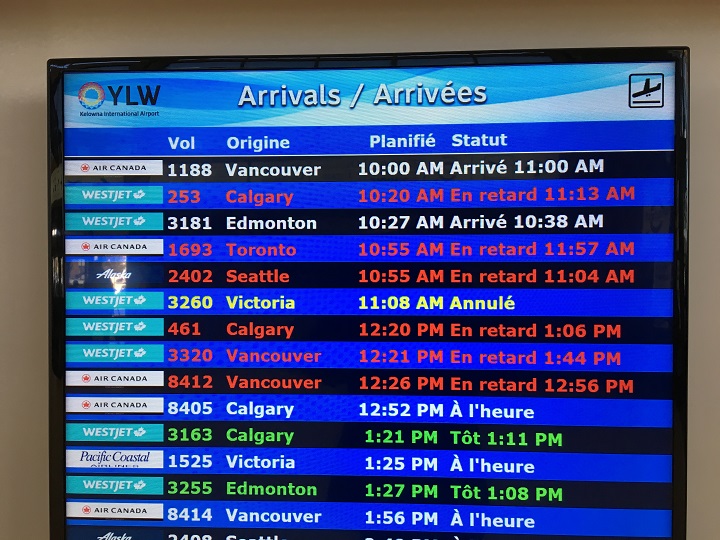 Flight delays, cancellations at Kelowna International Airport ...