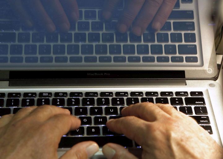 A file photo of someone typing on a computer's keyboard. 