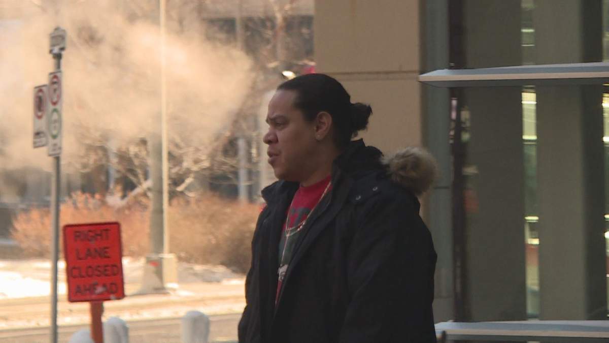 Kyle Ledesma leaves Calgary court Sunday.