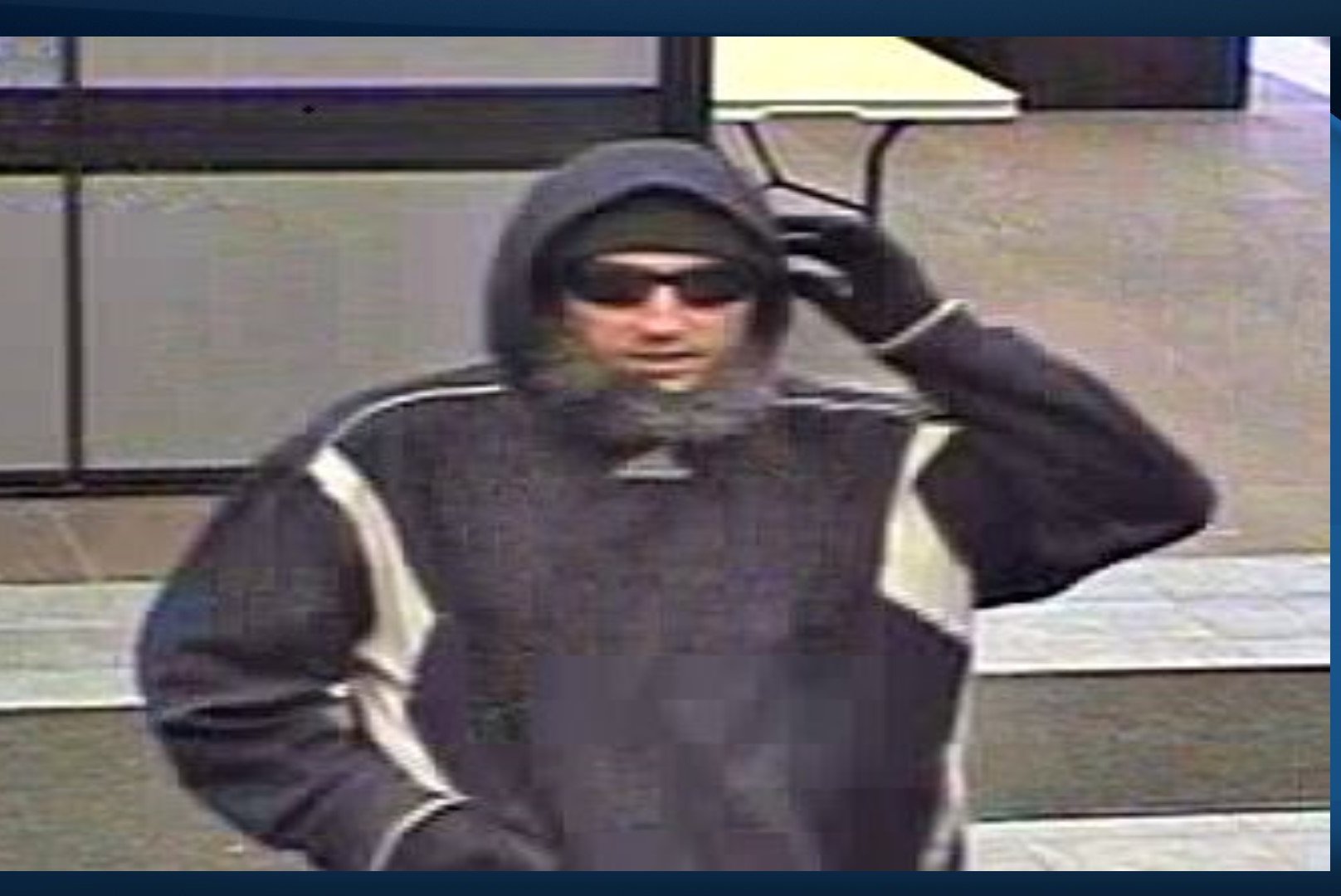 Leduc RCMP are searching for a bank robbery suspect, Feb. 13, 2019. 