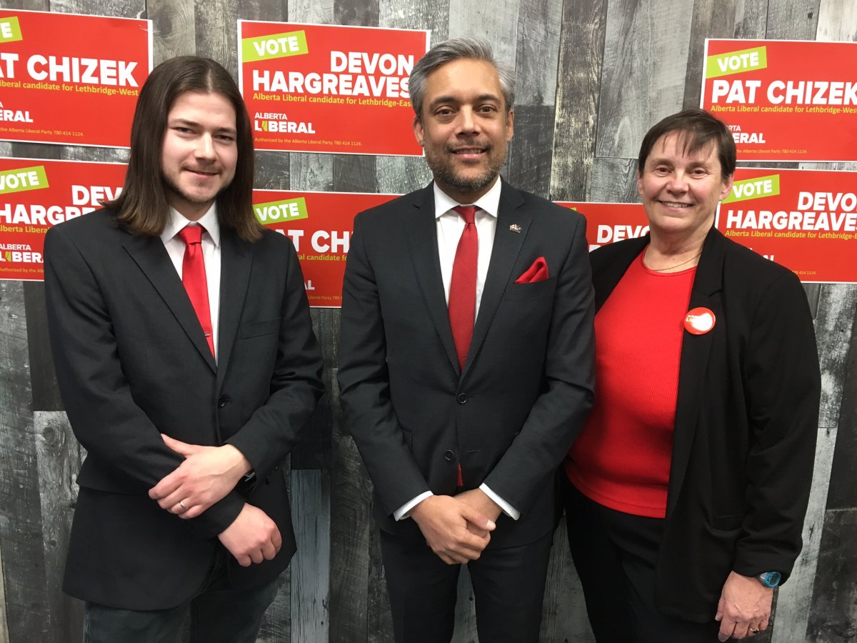 David Khan made a stop in Lethbridge Saturday to launch the campaigns for Devon Hargreaves and Pat Chizek.