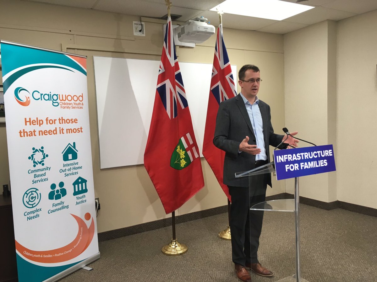 Lambton-Kent-Middlesex MPP Monte McNaughton announced $50,000 from the province to update fire safety at Craigwood's campus near Ailsa Craig. 