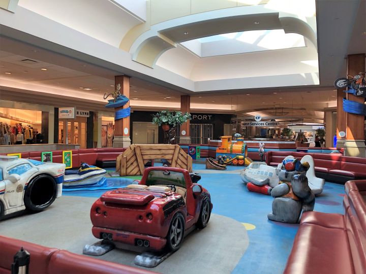 Inside the kids play areas at 9 Calgary and area malls