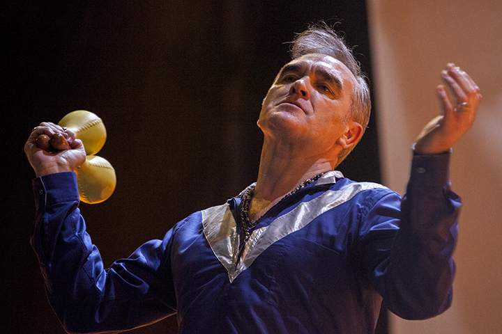 Morrissey performs onstage on the first day of SOS4.8 on May 1, 2015 in Murcia, Spain.