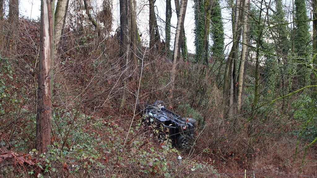 The driver walked away from the crash uninjured. 