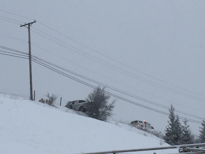 A section of Highway 97A in the North Okanagan was closed on Friday morning because of a traffic incident near Spallumcheen.