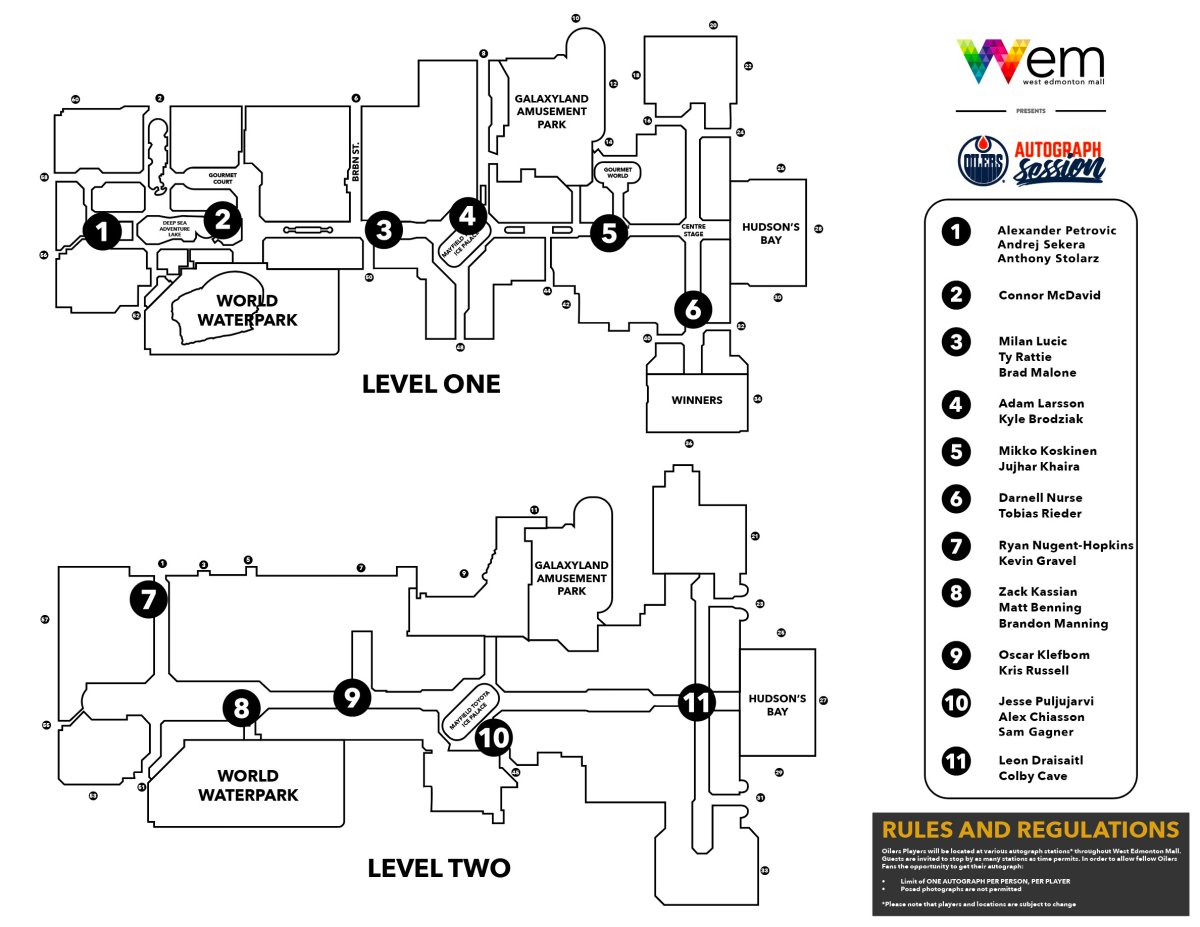 Long Lines As Edmonton Oilers Hold Autograph Session At West Edmonton Mall Edmonton Globalnews Ca