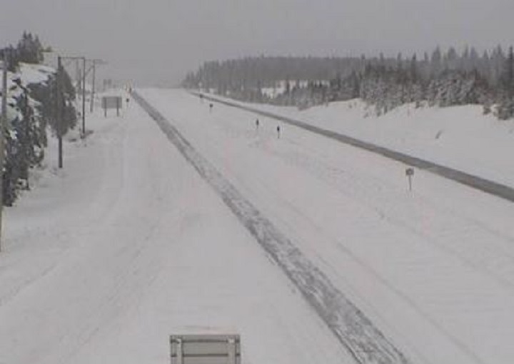Road conditions along the Okanagan Connector on Thursday afternoon, Feb. 14, 2019.