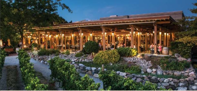 Old Vines Restaurant at Quails' Gate in West Kelowna is one of eight Okanagan venues featured on OpenTable's 100 Most Scenic Restaurants in Canada.