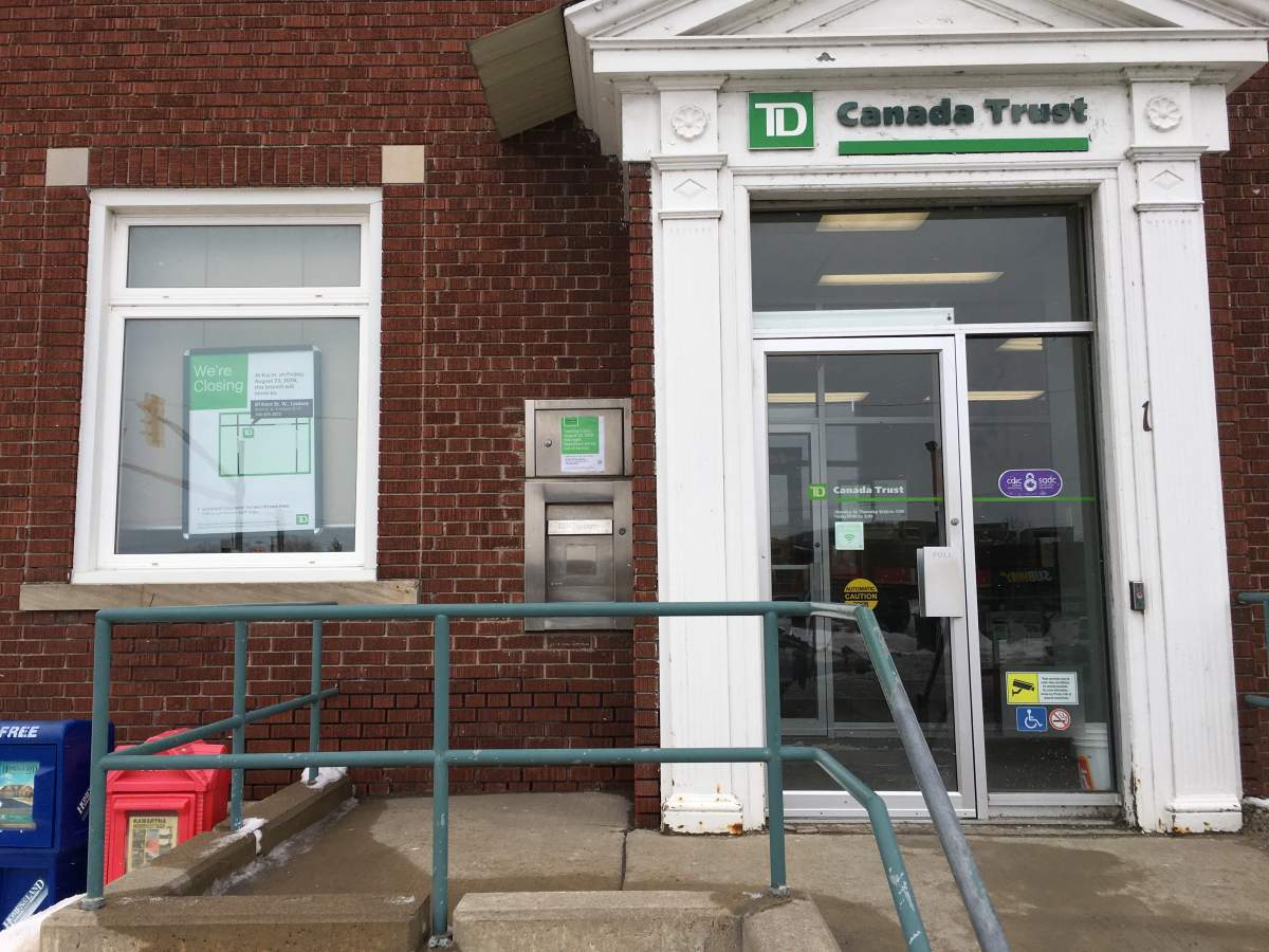 TD Canada Trust announces it will close its branches in Omemee and Bethany, Ont. on August 23.