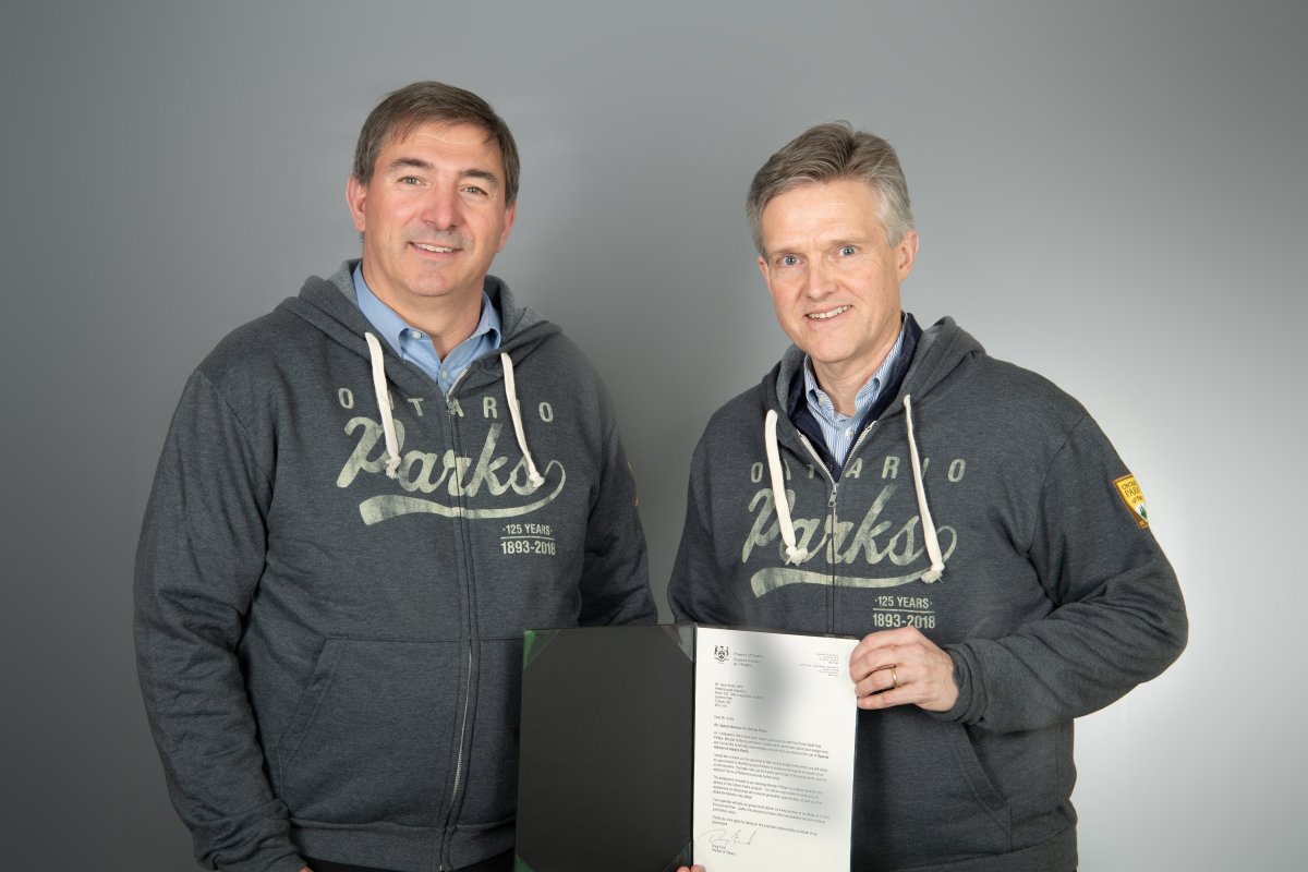 Peterborough Kawartha MPP Dave Smith, left, has been named an advisor to Rod Phillips, Minister of the Environment, Conservation and Parks.