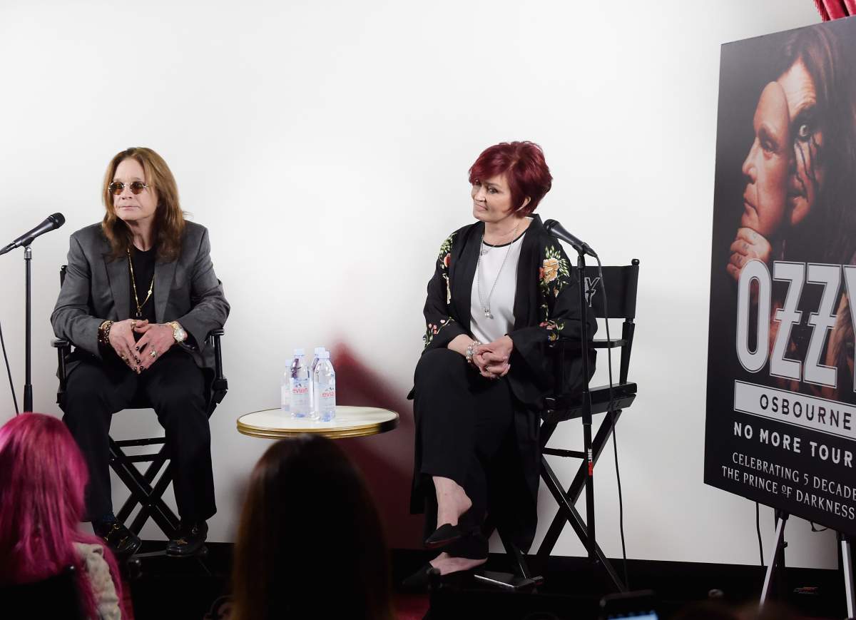 Ozzy Osbourne and Sharon Osbourne at the ‘No More Tours 2’ press conference in Los Angeles, Calif.