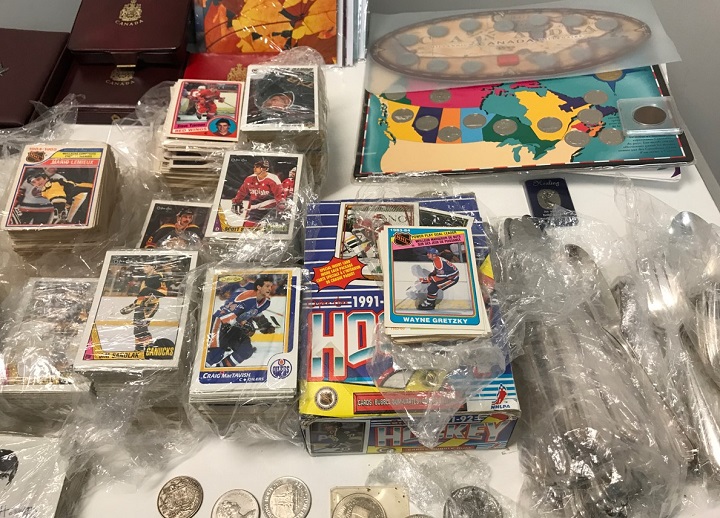 Police in Penticton are hoping to reunite found hockey cards and coins with their rightful owner.