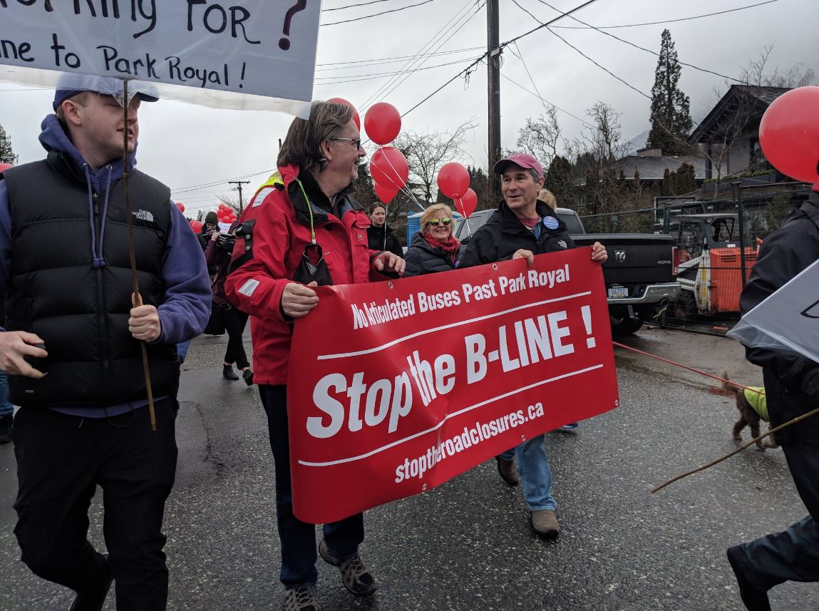 Protesters In West Vancouver March Against Proposed B-Line Bus Route ...