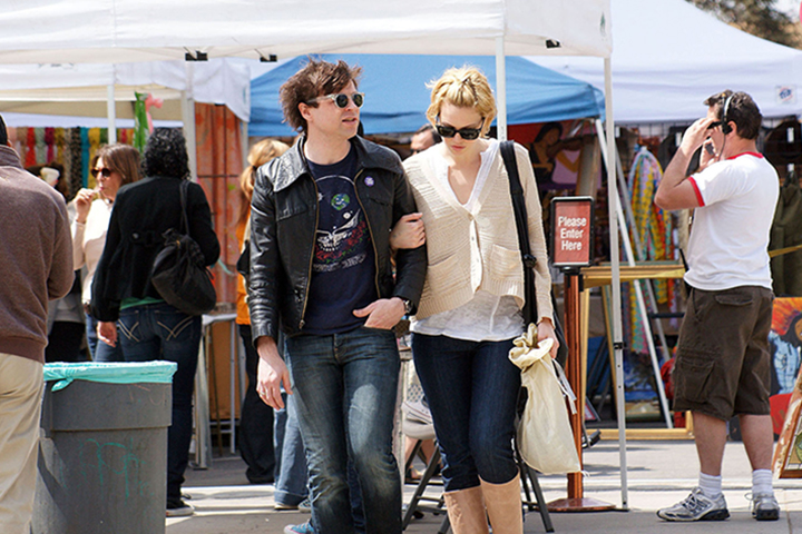 (L-R) Ryan Adams and Mandy Moore seen at a flea market on March 29, 2009, in West Hollywood, Calif.
