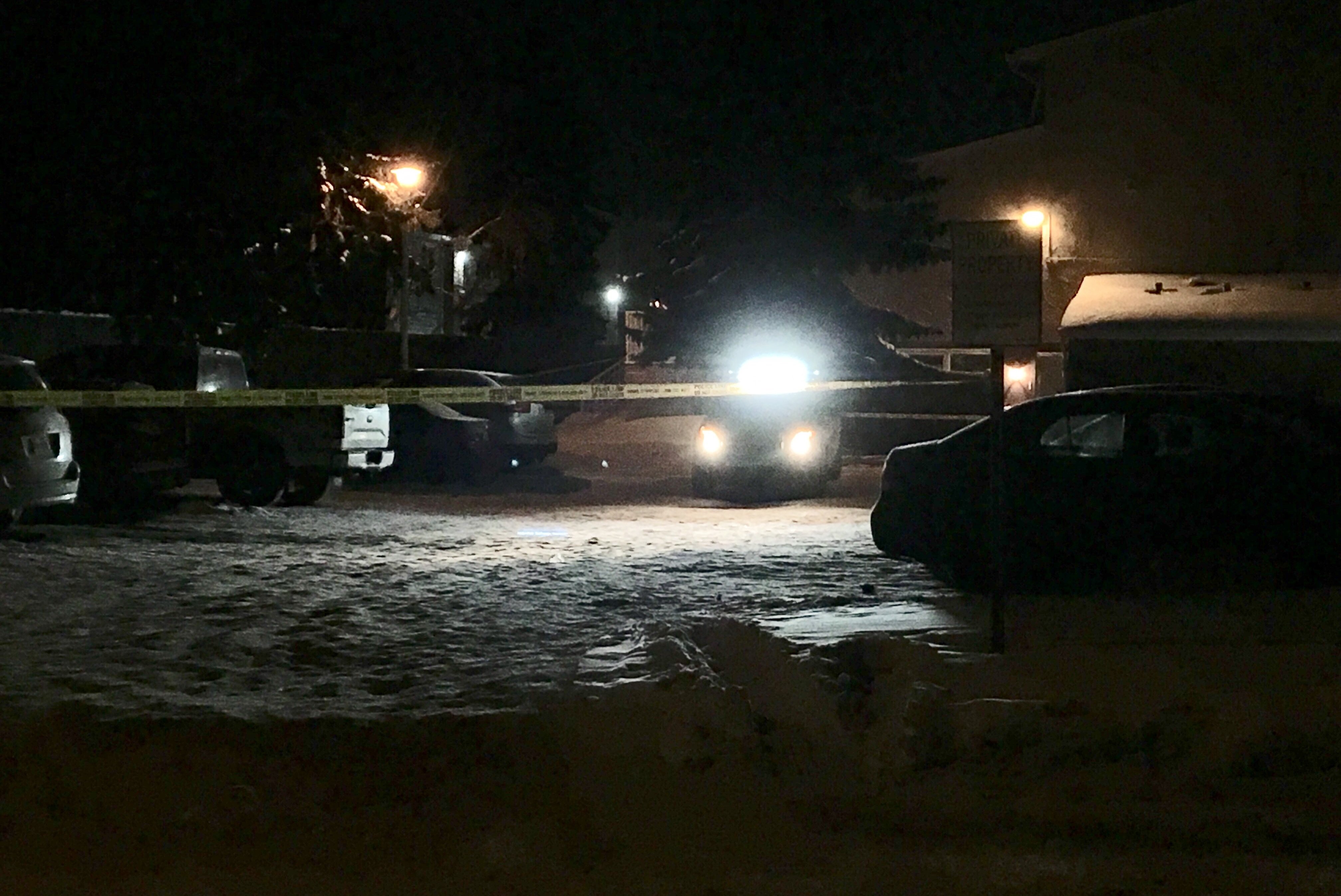 Edmonton police homicide investigators were called to a shooting near the Clareview Place townhouse complex (13570 38 St.) in northeast Edmonton Tuesday, Feb. 26, 2019.