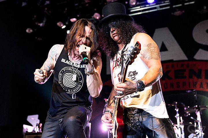 (L-R) Myles Kennedy and Slash of Slash ft. Myles Kennedy & the Conspirators at the Sound Academy in Toronto, on Sept, 23, 2015.