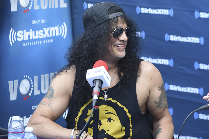 Slash attends SiriusXM Volume Presents Eddie Trunk Live at The Rainbow on Aug. 3, 2018, in Los Angeles, Calif.