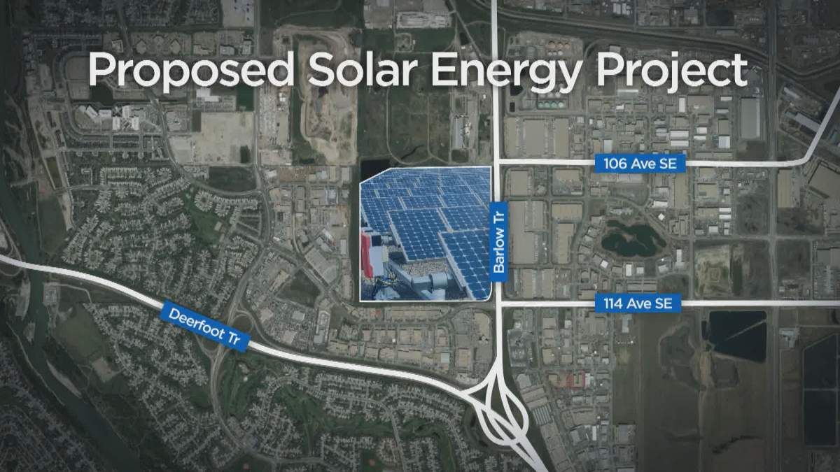 The proposed site for the 156 acre solar energy production facility in southeast Calgary.