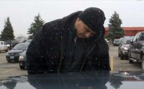Hamilton police are looking for this man in relation to the attempted theft of a pick-up truck.