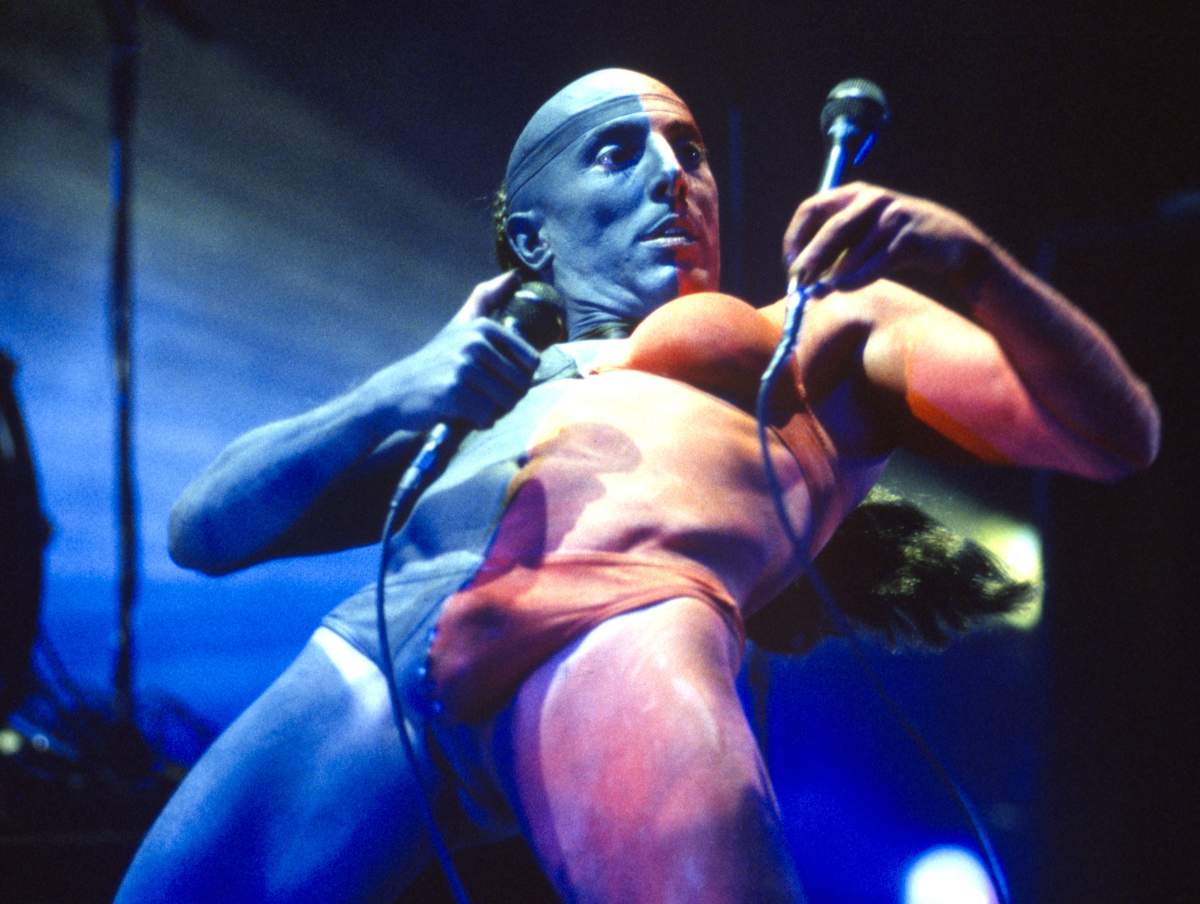 Maynard James Keenan of Tool performs during Lollapalooza at Shoreline Amphitheatre on August 16, 1997 in Mountain View, Calif.