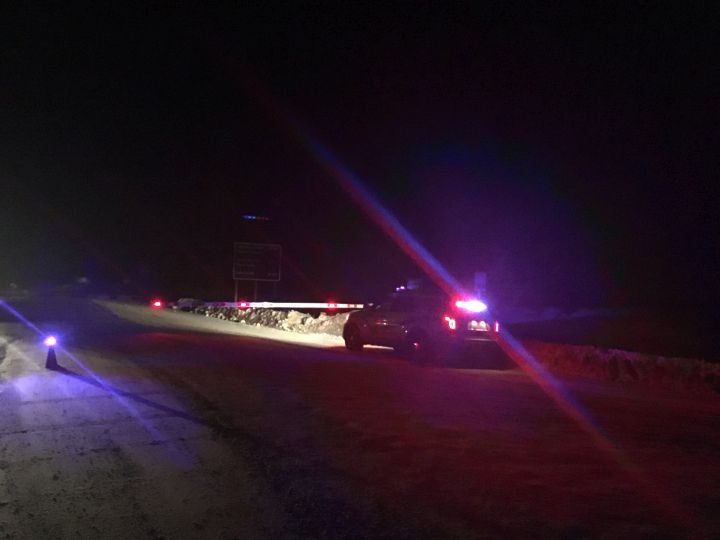 A photo taken near the site of a train derailment west of Banff, Alta., on Thursday, Feb. 28, 2019.