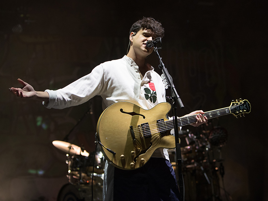 Ezra Koenig of Vampire Weekend performs at the End Of The Road Festival on September 1, 2018 in Farnham, Dorset, England.