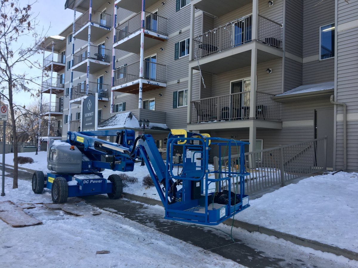 A 45-year-old worker died at this site after falling from a fourth-storey balcony on March 4, 2019.